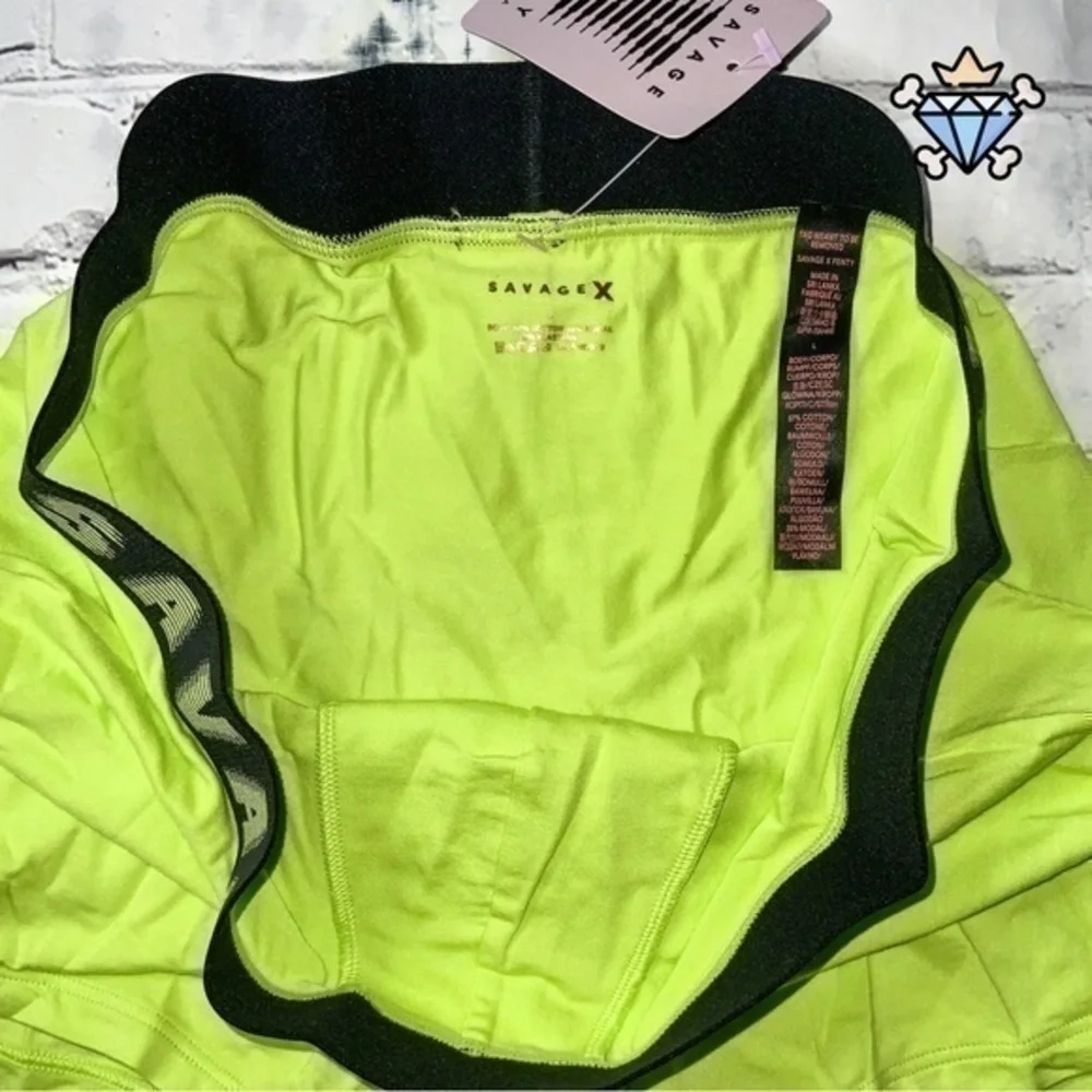 MENS SAVAGE X FENTY ACID LIME COTTON TRUNKS SIZE LARGE UNISEX UNDERWEAR
